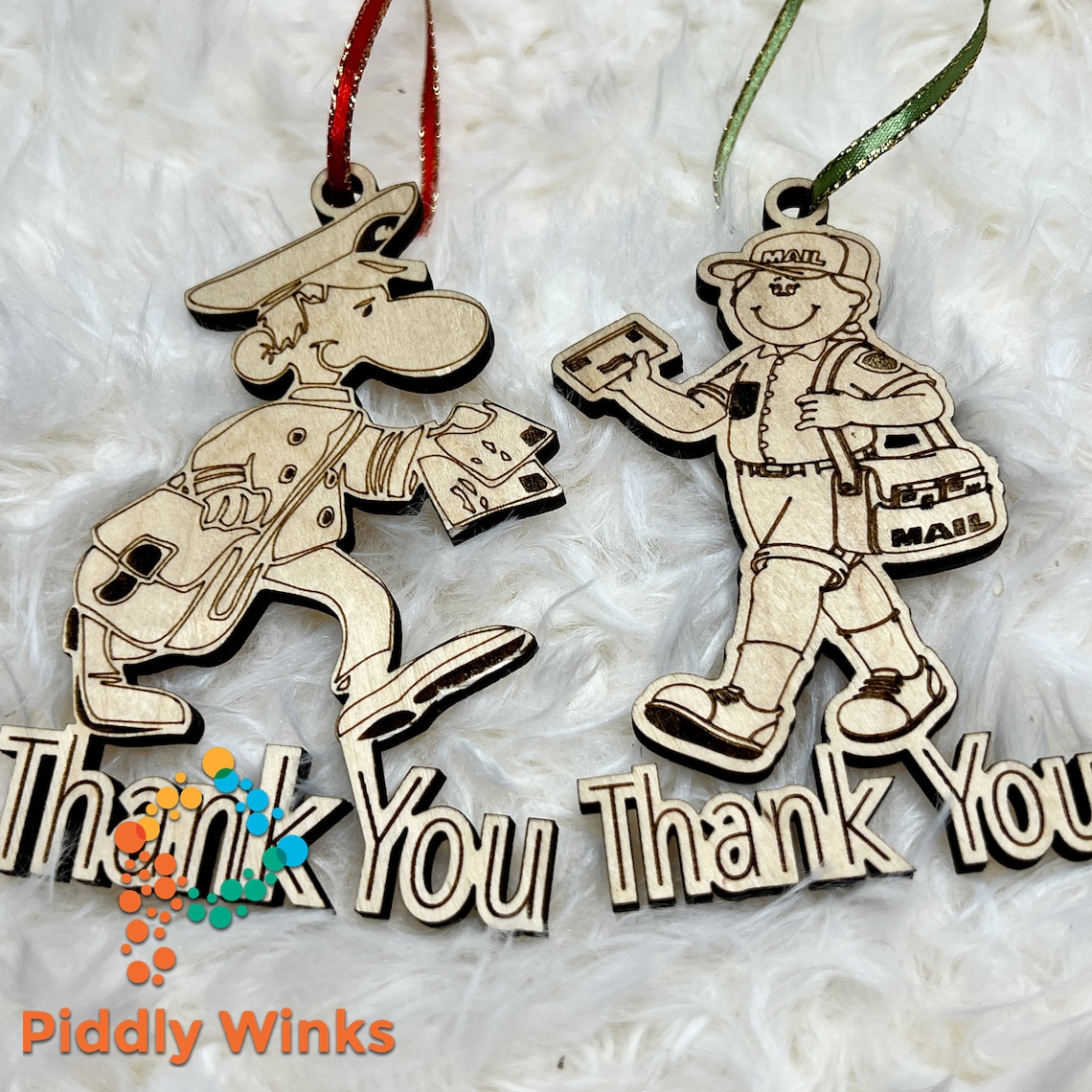 USPS Mail Carrier Ornament Svg File Set, Thank You, Mailman, Maillady