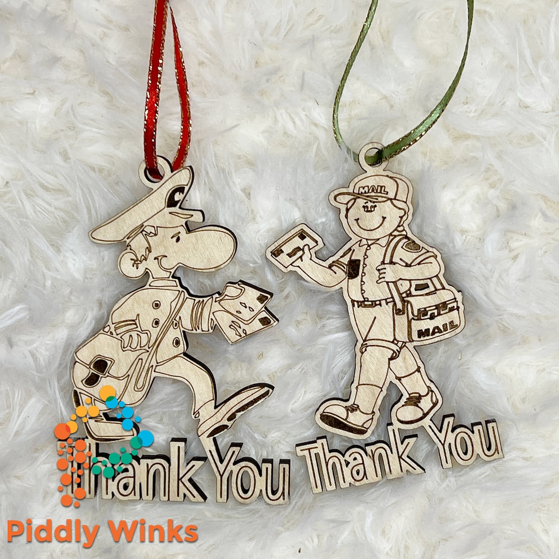 USPS Mail Carrier Ornament Svg File Set, Thank You, Mailman, Maillady