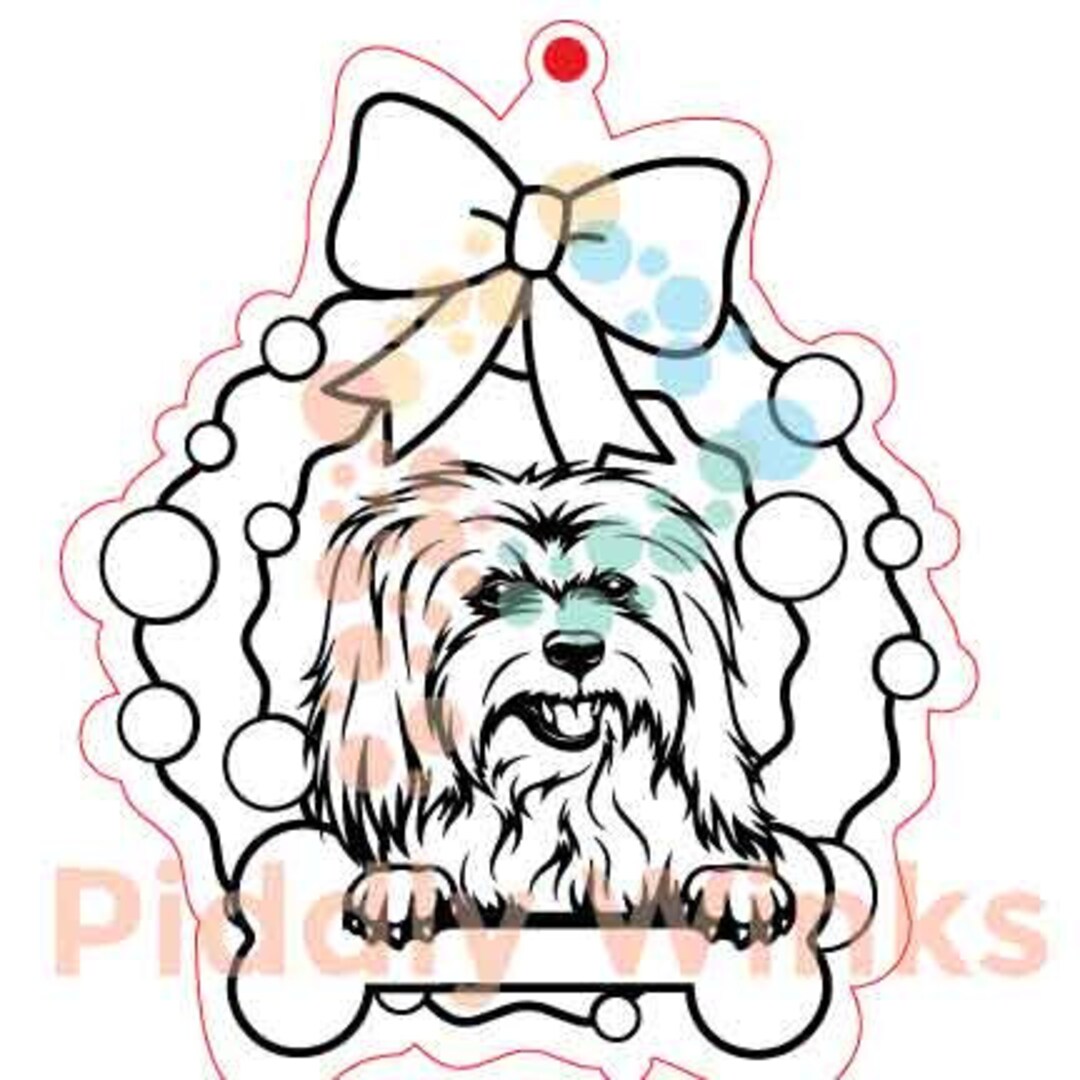 Coton De Tulear Ornament, Svg, Digital, Download, Dog, Canine, K9, Gift