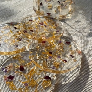Untersetzer Set mit Trockenblumen