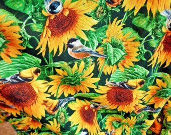 RESERVED for Catherine:   "Sunflowers and Songbirds" Bird Cage SKIRT