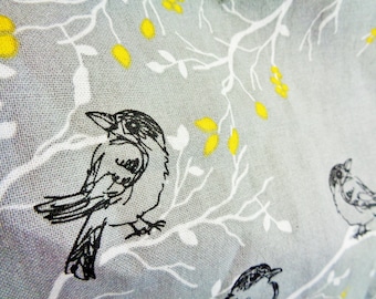 COVERS/SKIRTS 70-100 inch  "Gray/Sketched Birds"