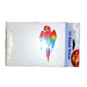 Biglietti d'auguri vuoti vintage con MACAW COLORATO