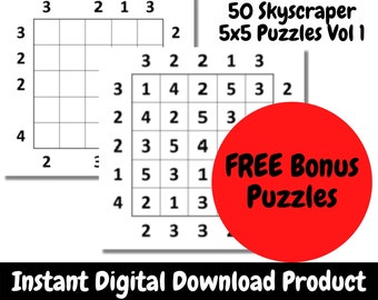 50 123 path puzzles with solutions vol 1 digital download etsy