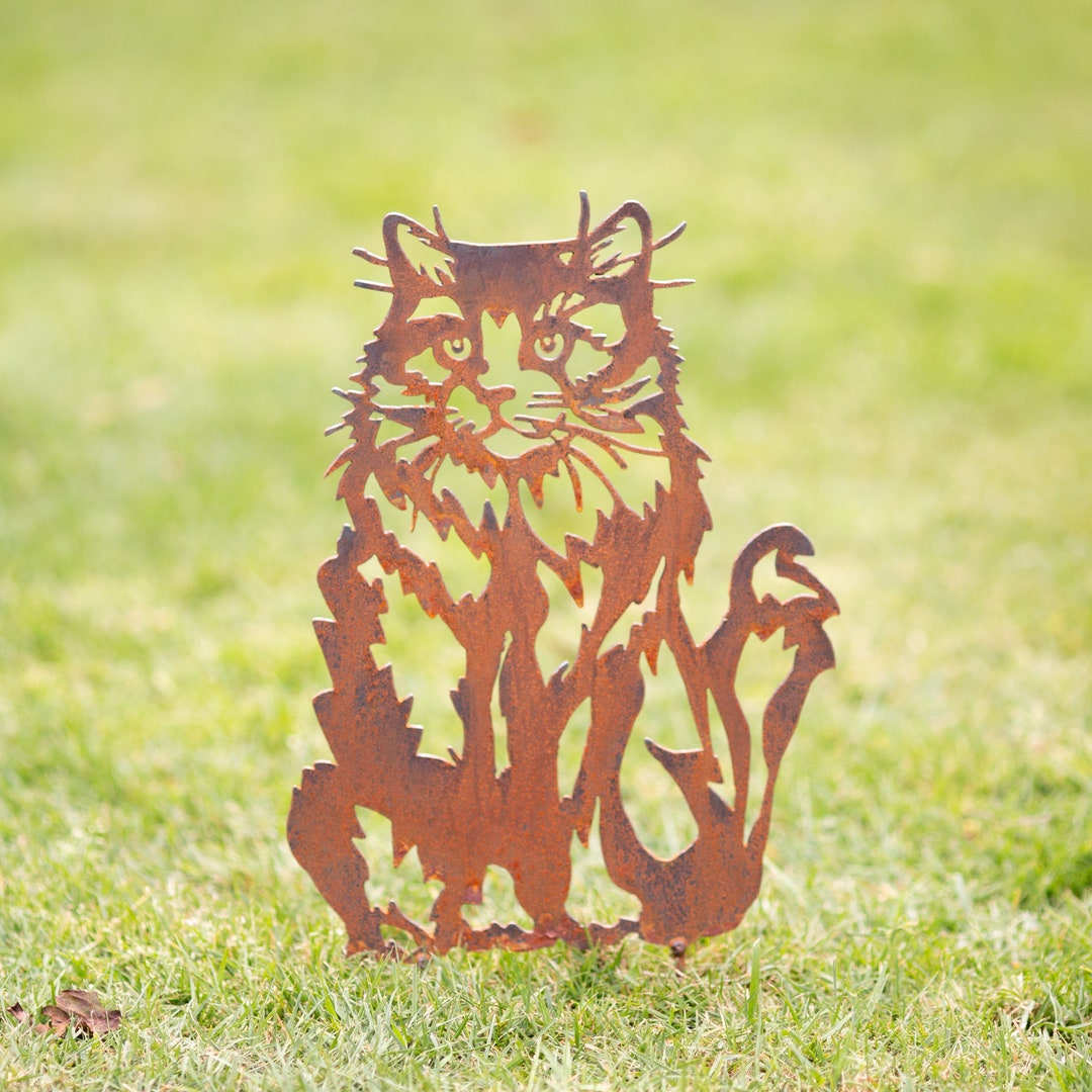 Elouise the Rag Doll Cat -rusty Garden Art Sculpture- Pet Memorial ...