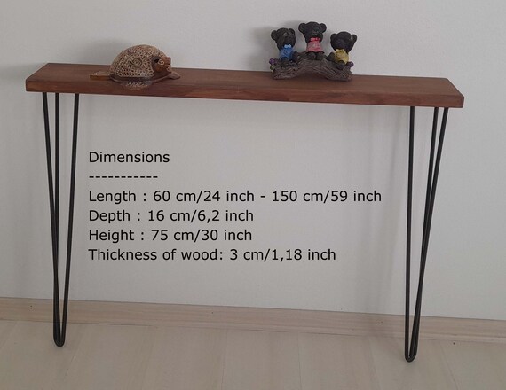 Console table on sale 8 inch depth