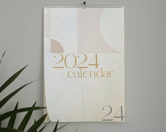 Affiche Calendrier annuel bleu 2024 - Affiche calendrier - 30x40 cm - Hors  cadre - WALLLL