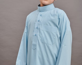 Jubbah Jubba Thobe Thoab Kaftan Kaudura Qamees Kids Boys Children Saudi Style