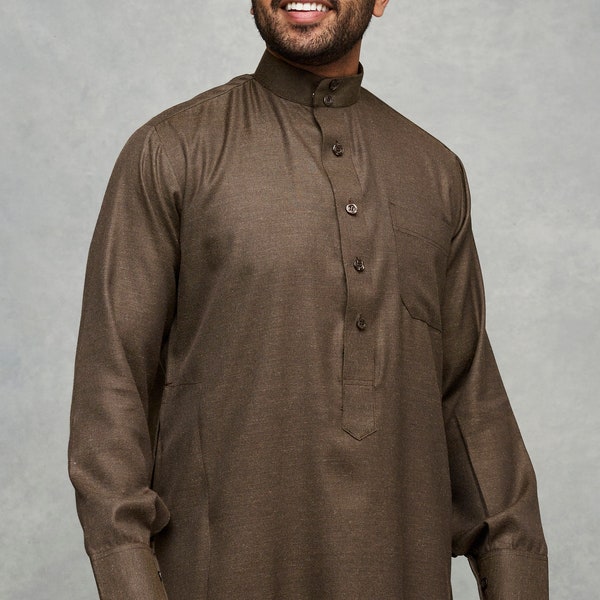 Jubbah Jubba Thobe Thoab Kaftan Kaudura Qamees Men Islamic Saudi Style (Ideal for Winter)