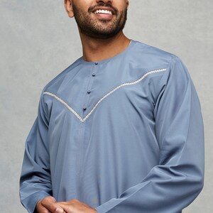 dusty blue mens dress shirt Solid Ceremony - For Men | Brooklyn Brigade SAGE / 17 this dress shirt delivers a sleek Men's Seaside Collared Shirt- Dusty