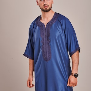 short jalaba dress Short Sleeve Islamic Clothing Kaftan Jubah Abaya Jalabya Arabic Thobe Jalaba Muslim Long Dress Man Perfect for Cultural Dress