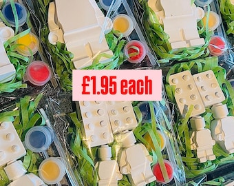 Brickman party bag filler, paint your own, kids party favour, party theme, kids party bag filler, kids birthday