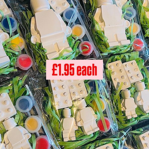 Brickman party bag filler, paint your own, kids party favour, party theme, kids party bag filler, kids birthday