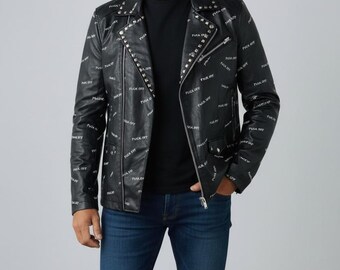Unique - FUCK OFF! Leather Jacket