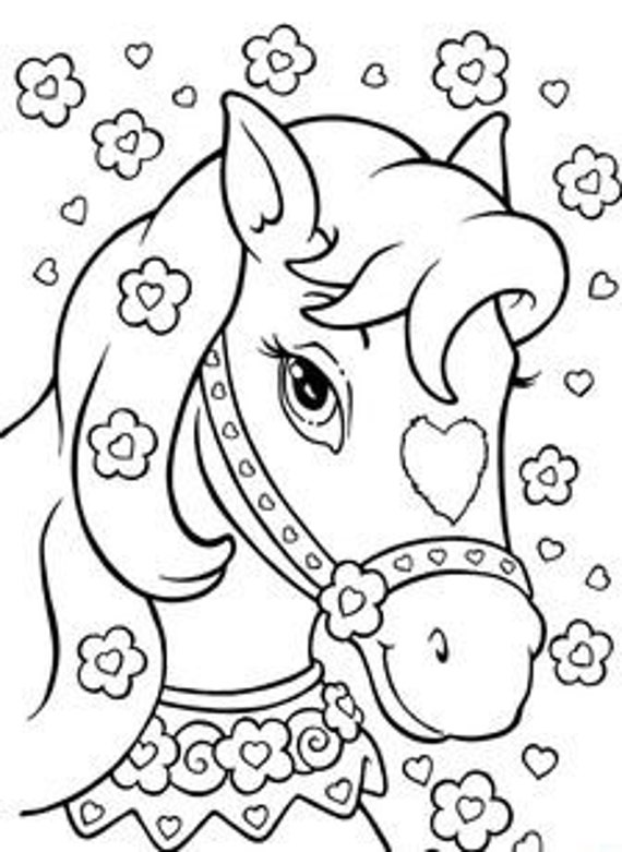 fancy unicorn printable coloring page etsy