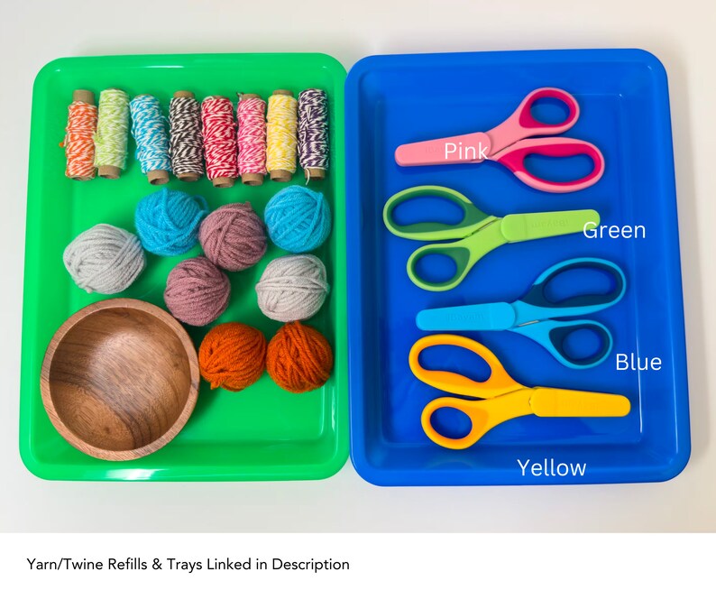 Montessori Fine Motor Activity for Preschool Montessori Activity Yarn