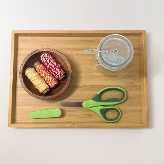 DIY Montessori Toddler Scissor Snipping Activity