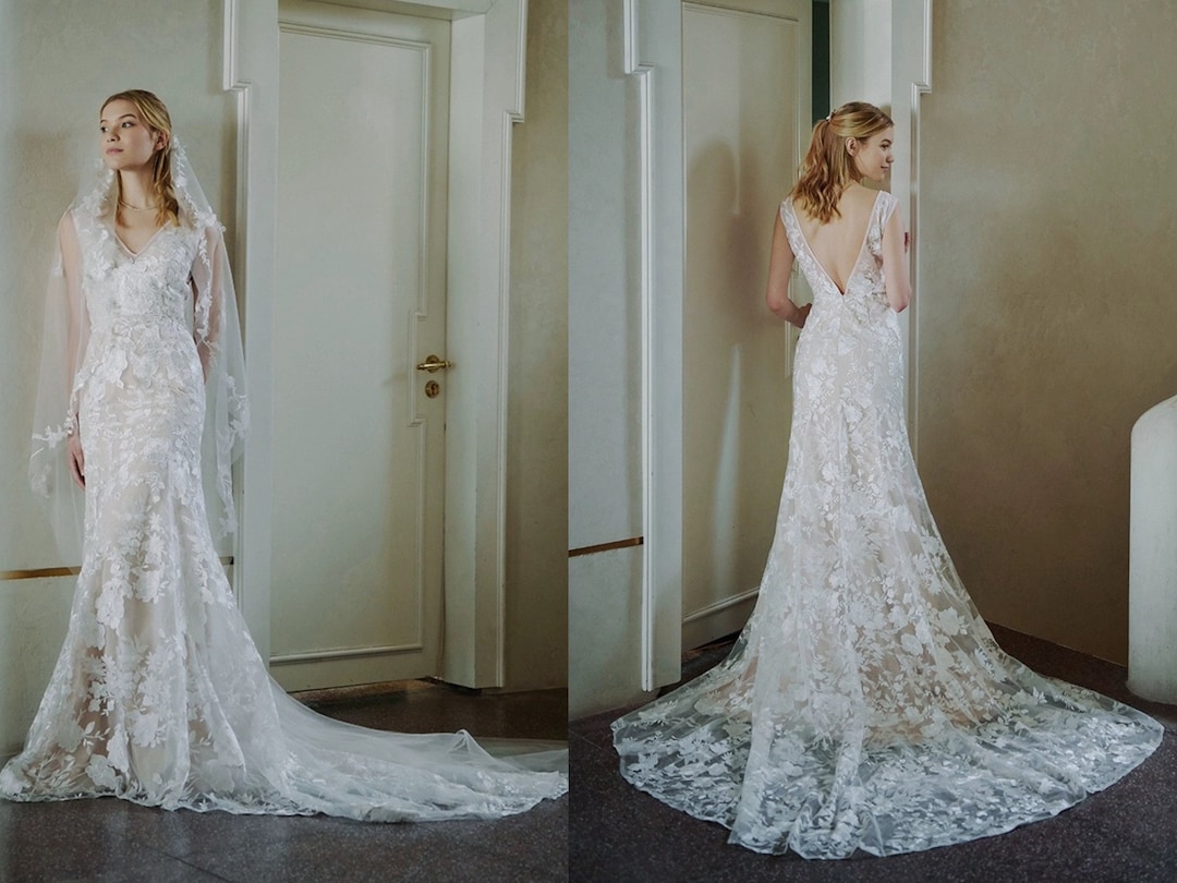 White Boho Long Sleeves Engagement Party Dress with Lace