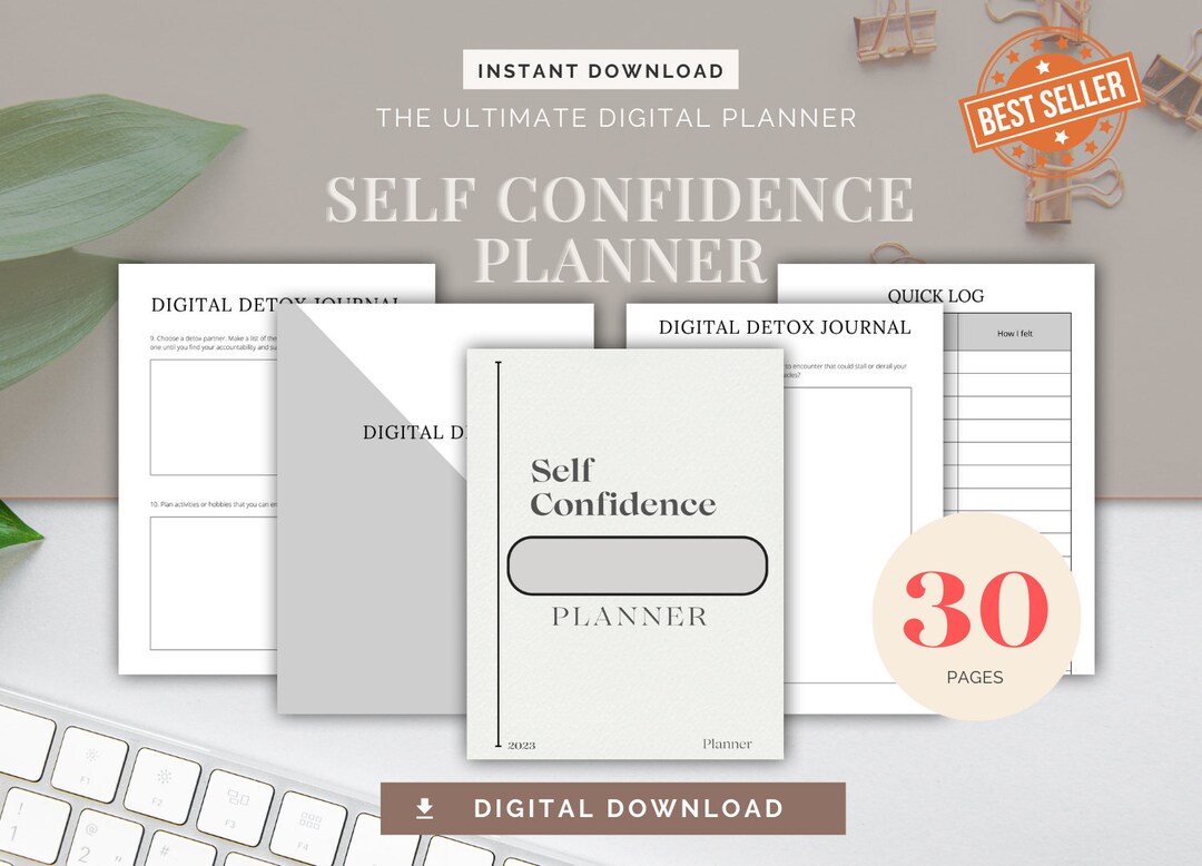 Minimalist Self Confidence Planner - Printable - Digital Self Care ...
