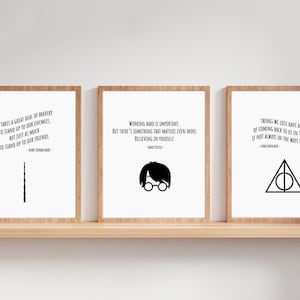 HP Printable Quote Art, Set of 3 Quotes, Magic, Wizard, Wall Art, Home Decor, Poster Print, Room Decoration, Digital Print