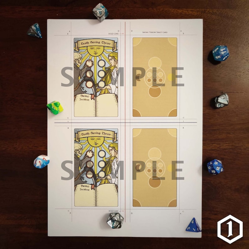 Dnd Death Saving Throw Tarot Cards DIGITAL DOWNLOAD Etsy Australia