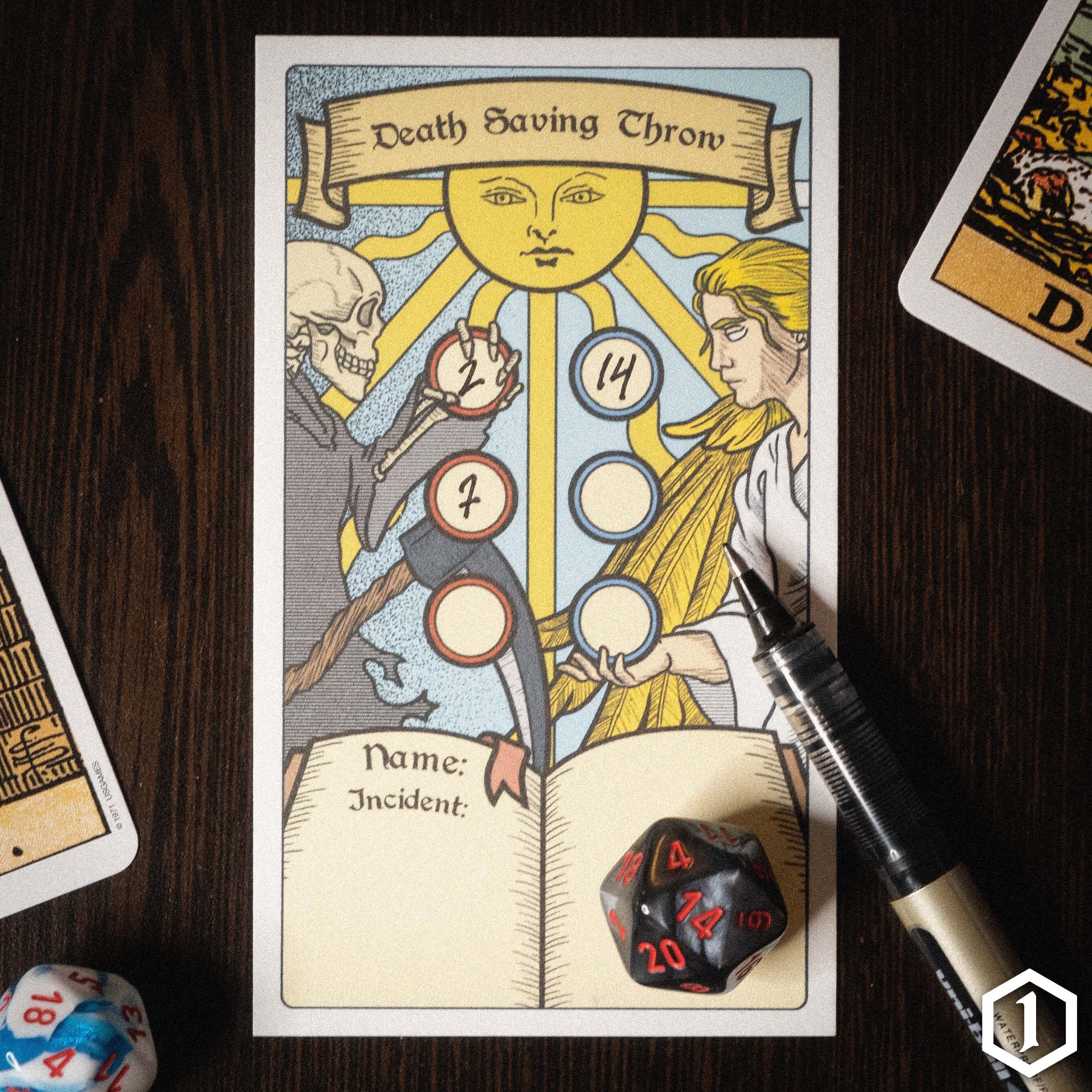 Dnd Death Saving Throw Tarot Cards DIGITAL DOWNLOAD Etsy Australia