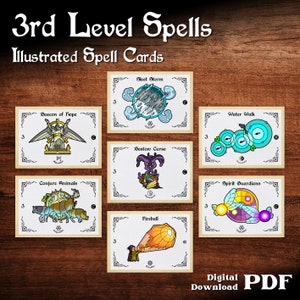 3º Nível - Cartas de Magia Ilustradas DnD 2014 [DOWNLOAD DIGITAL]