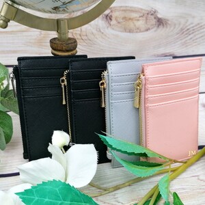 Remise quantitative, porte-carte féminine personnalisé, porte-monnaie personnalisé pour femme, portefeuille végétalien personnalisé, cadeau d’anniversaire pour elle