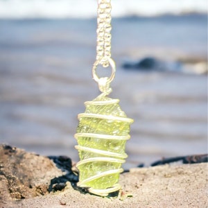 Certified Moldavite handmade Pendant, Sterling Silver Jewelry, Natural Gemstone Necklace, Bohemian Style, Gift for Her