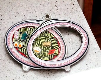 Kawaii Hawaii Style Fillable Shaker Keychains Bento Box, Hibachi, Ramen. Not available in stores.