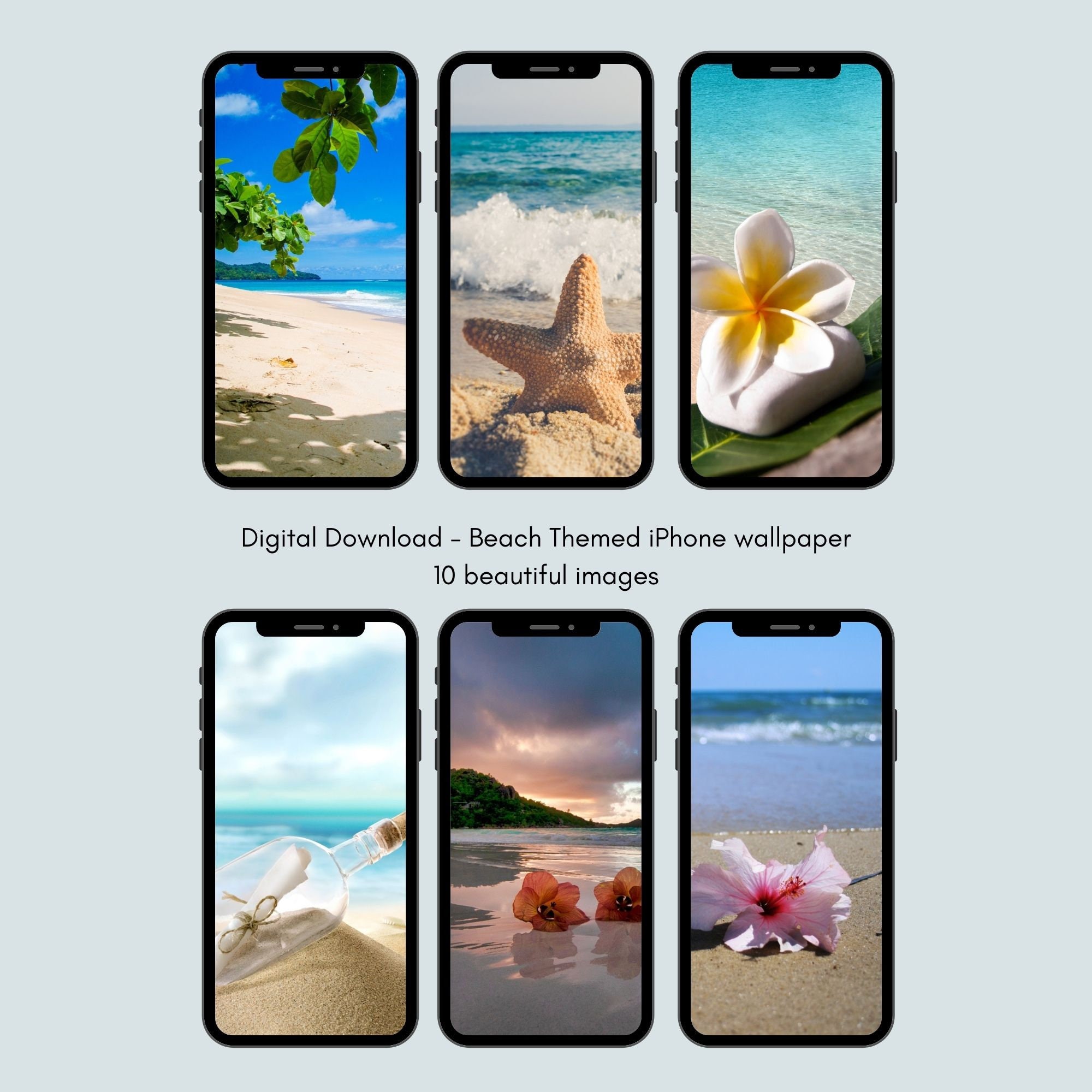 Beach Themed Phone Wallpaper Etsy
