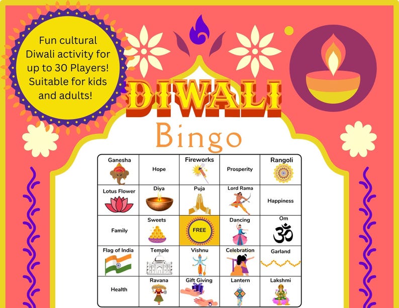 Diwali Bingo Game Activity image 1