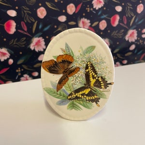Vintage Fontmell potteries butterfly themed small vase 2587 image 5