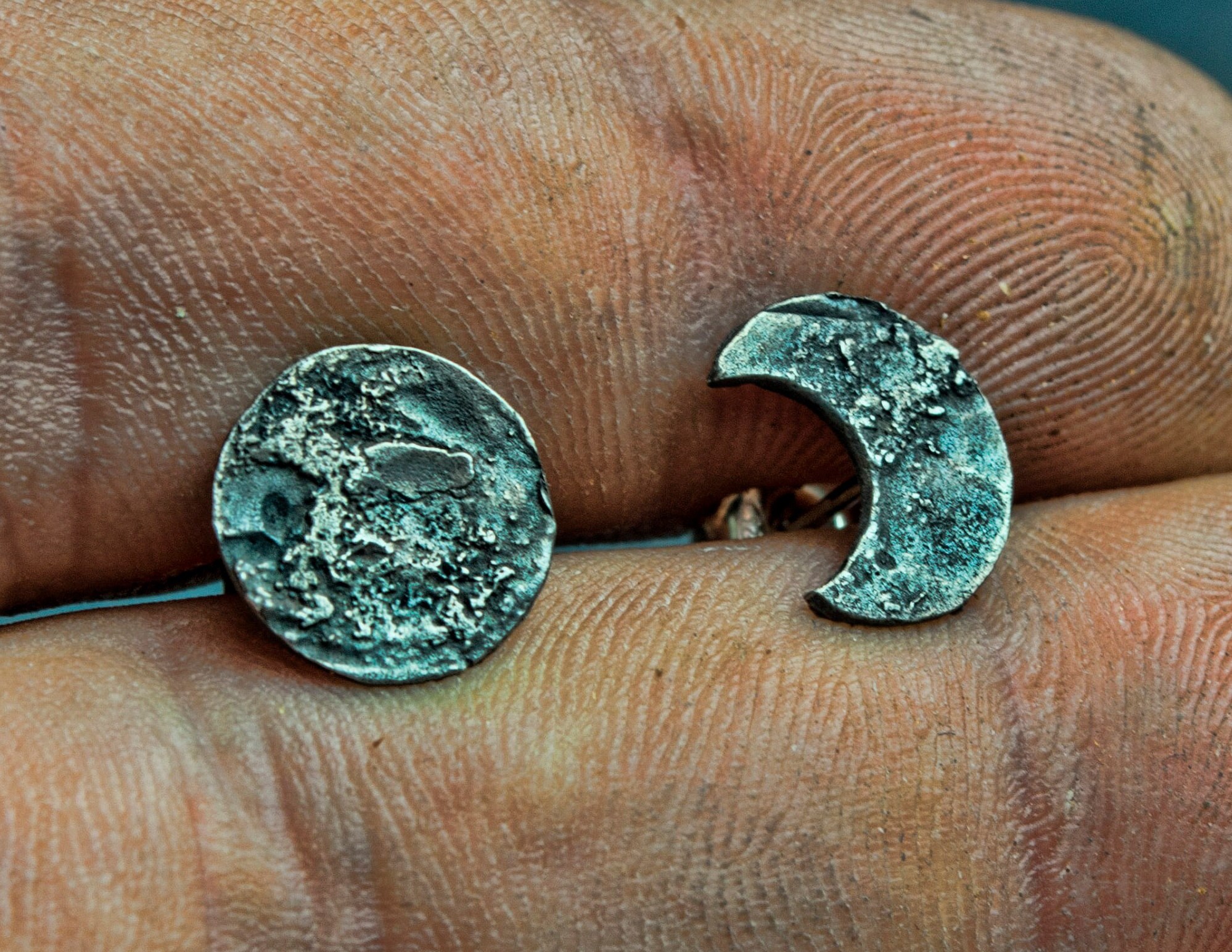 Orecchini A Borchia Luna Crescente In Argento Sterling 925 – Piccoli E Delicati - 3