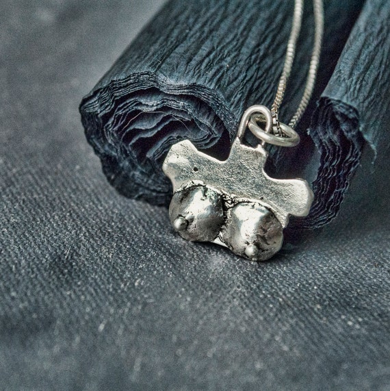Female Body Art Jewelry Unique Boobs Pendant Necklace Breast Cancer Awareness Charm Feminist Body Positive Statement Necklace Etsy