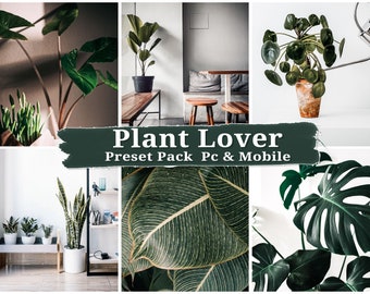 Plant Lovers Lightroom Preset for PC and Mobile, Plant Preset, Green Preset, Moody Green Preset, Plant Enthusiast Preset, Plant