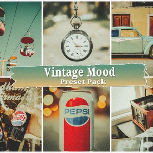 Vintage Mood Lightroom Preset Pack PC/Mobile, Vintage Preset,Moody preset,Kodak preset,Kodak vintage,old preset,nostalgic preset,polaroid