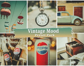 Vintage Mood Lightroom Preset Pack PC/Mobile, Vintage Preset,Moody preset,Kodak preset,Kodak vintage,old preset,nostalgic preset,polaroid