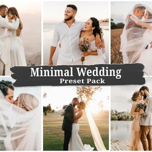 Minimal Wedding Preset, Boho wedding preset, Wedding Lut, Couple love preset, wedding filter for lightroom mobile and desktop