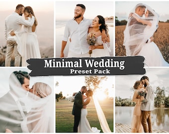 Minimal Wedding Preset, Boho wedding preset, Wedding Lut, Couple love preset, wedding filter for lightroom mobile and desktop