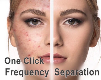 Frequency Separation Action Photoshop, Easy to use in Photoshop, Frequency Separation, Frequency Separation Photoshop