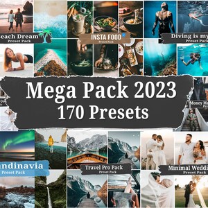 170 Preset Mega Pack for Lightroom, All You Need, Preset Pack for Influencer and Blogger, Instagram Filter,Lightroom Preset Pack