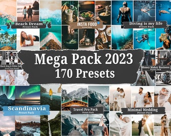 170 Preset Mega Pack for Lightroom, All You Need, Preset Pack for Influencer and Blogger, Instagram Filter,Lightroom Preset Pack