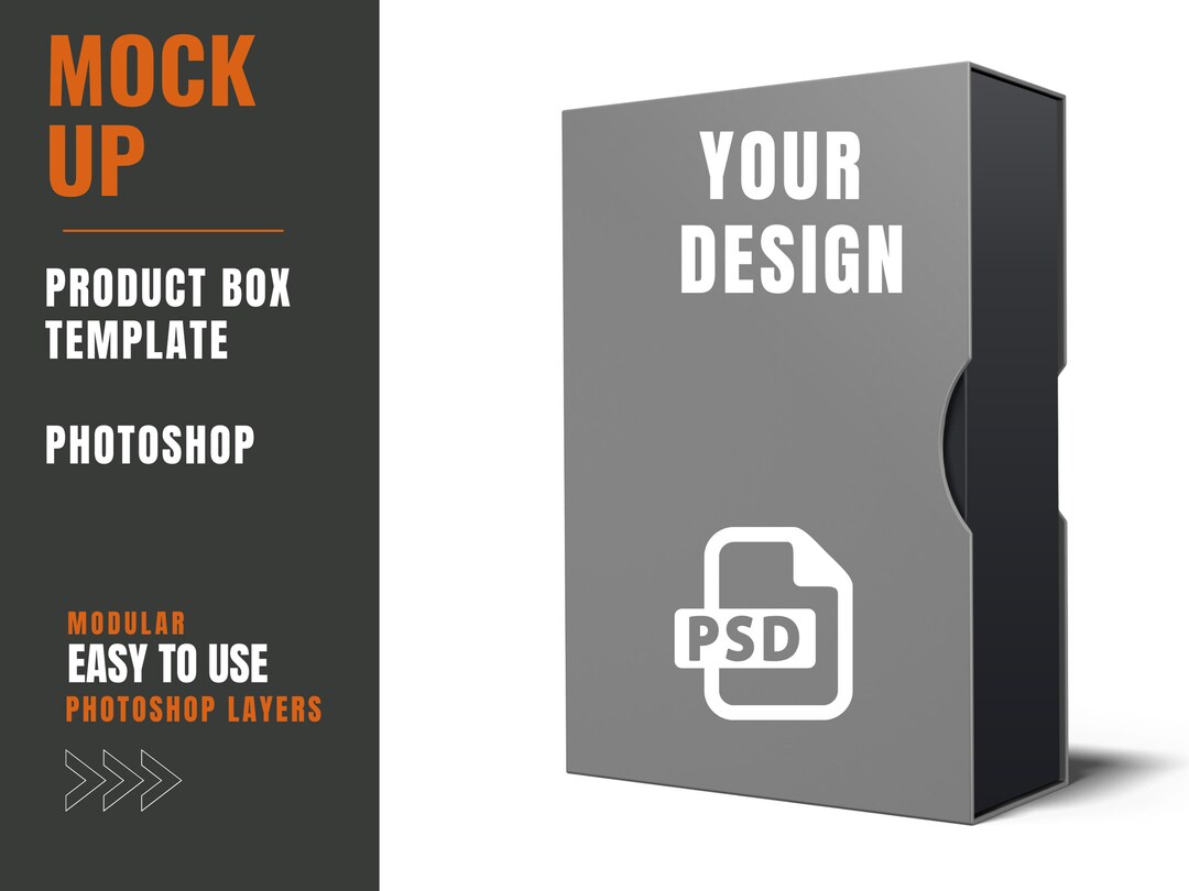 Mockup Product Box Template Template Psd Etsy