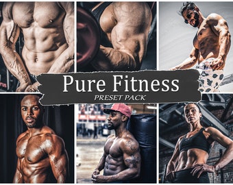 10 Pure Fitness Lightroom Presets, Lightroom Mobile and Lightroom Desktop, Fitness Preset, Sport Filter, Workout Preset