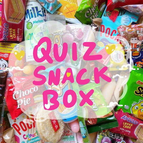 Take a Quiz get a Custom SNACK MYSTERY BOX | Selection of the Best inc. Japanese, Korean and Malaysian |