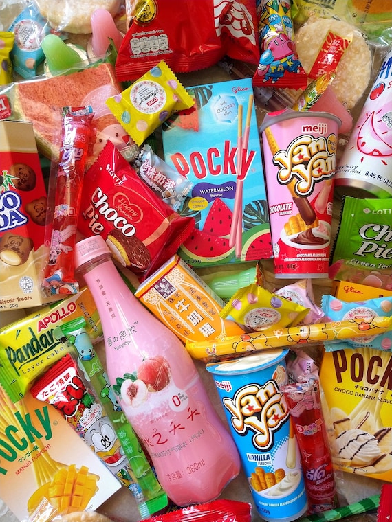 Mystery Asian Snack Box Selection of the Best Inc. Japanese Korean and Malaysian Freebies With Every Order Etsy