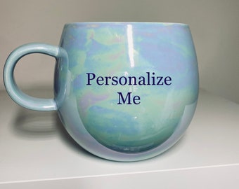 Personalized Mug irridescent blue