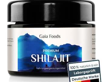 100% Pure Premium Shilajit (Mumijo) Resin Natural and Organic | Laboratory tested in DE | 15-30g | GaiaFoods DE