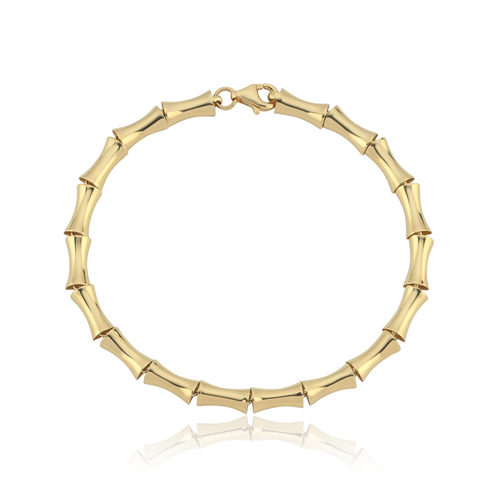 14K Solid Gold Bamboo Bracelet Dainty Textured Gold Bracelet 14k-solid-gold-bamboo-bracelet-dainty-textured-gold-bracelet